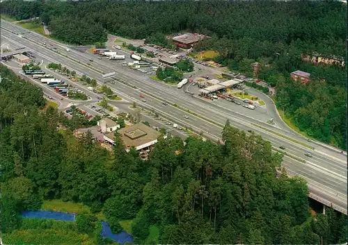 Ansichtskarte Feucht Luftbild und BAB-Raststätten g1996