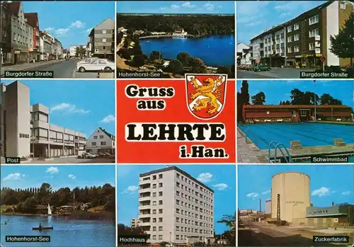Lehrte See, Post, Hochhaus, Schwimmbad, Zuckerfabrik, Burdorfer Straße 1980
