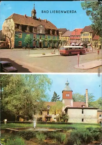 Ansichtskarte Bad Liebenwerda 2 Bild: Rathaus, Eisenmoorbad g1974