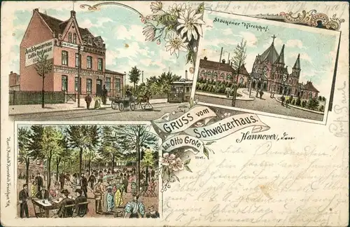Ansichtskarte Litho AK Hannover Litho AK: Gruss vom Schweizerhaus 1902 