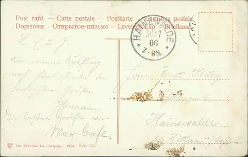 Johannisbad Janské Lázně Villenpartie am Concerthaus 1906 