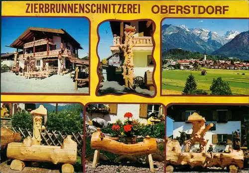 Ansichtskarte Oberstdorf (Allgäu) Zierbrunnenschnitzerei 1985