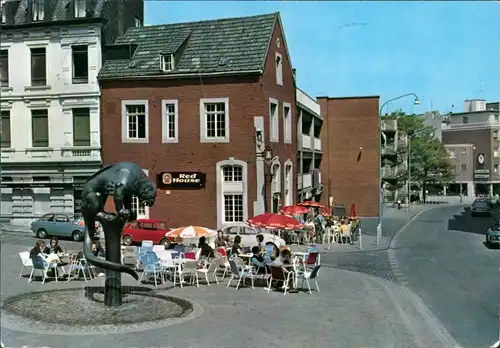 Ansichtskarte Aachen Gaststätte, Wasserspiel 1980