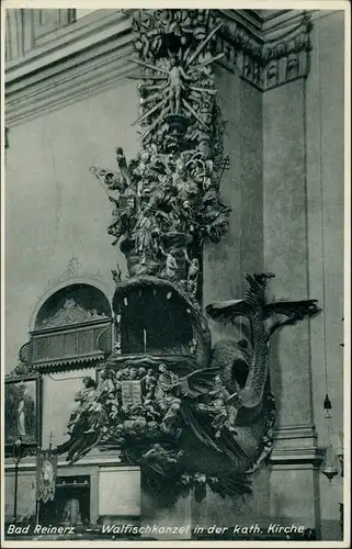 Bad Reinerz Duszniki-Zdrój Walfischkanzel in der katholischen Kirche 1942
