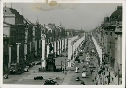 Ansichtskarte Mitte-Berlin Unter den Linden um Festschmuck 1938