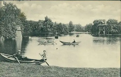 Ansichtskarte Köln Ruderer, Taubenhaus - Volksgarten 1910 