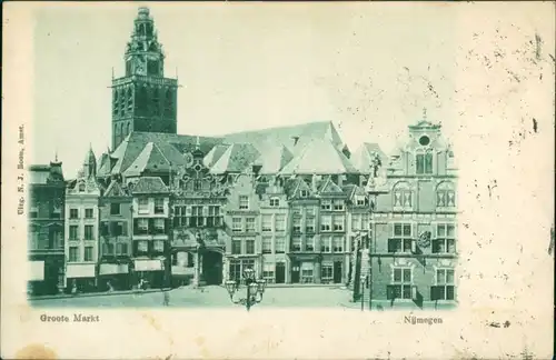 Postkaart Nimwegen Nijmegen Groote Markt 1900 