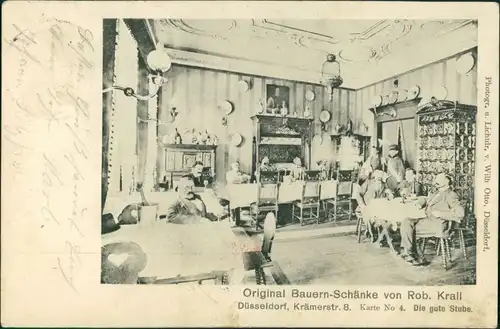 Düsseldorf Original Bauernschänke - Innen - Krämerstraße 1903 