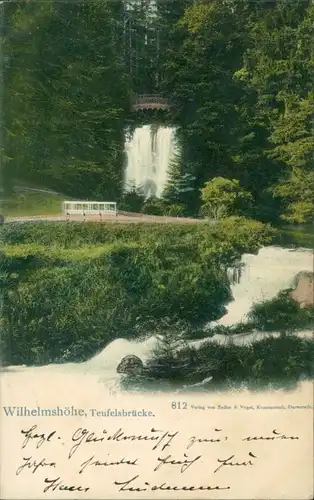 Bad Wilhelmshöhe-Kassel Cassel Partie an der Teufelsbrücke 1903 