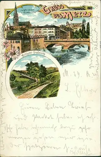 CPA Litho AK Metz Litho AK: Schlucht Gravelotte, Stadt 1904 