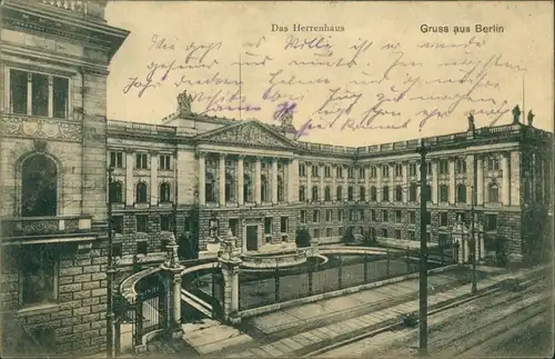 Ansichtskarte Tiergarten-Berlin Partie am Herrenhaus 1909 