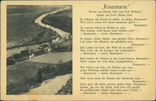 Ansichtskarte  Liedkarte: Rosemarie (Herms Niel) 1940
