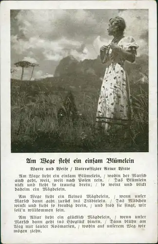  Liedkarte: Am Wege steht ein einsam Blümelein (Artur Witte) 1941