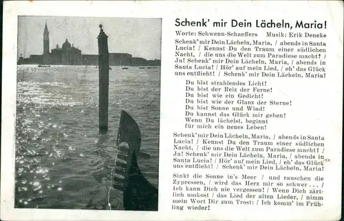 Ansichtskarte  Liedkarten - Schenk' mir Dein Lächeln, Marie 1940