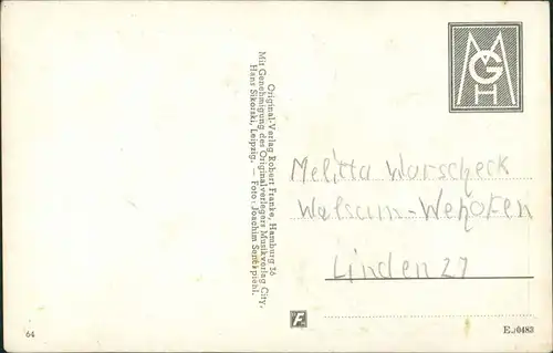 Ansichtskarte  Liedkarten - Schenk' mir Dein Lächeln, Marie 1940