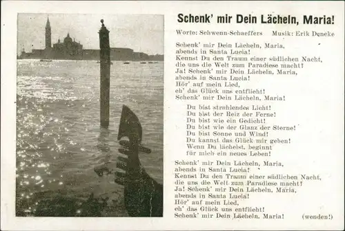 Ansichtskarte  Liedkarten - Schenk' mir Dein Lächeln, Marie b1940