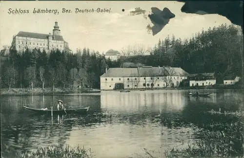 Deutsch Gabel Jablonné v Podještědí Gasthaus und Schloß 1913 