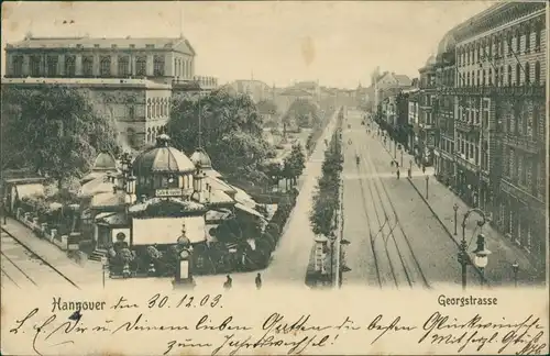 Ansichtskarte Hannover Cafe Kröpcke - Georgstraße 1909 