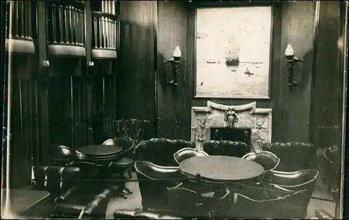 Foto  Dampfer Ballin - Rauchersalon 1.Kl. 1928 Privatfoto 