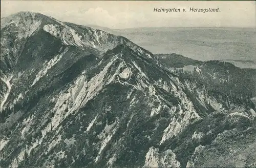 Schlehdorf Berge: Heimgarten (1790 m) vom Herzogstand (1731 m) 1909
