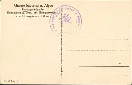 Schlehdorf Herzogstandgebiet: Heimgarten & Grad  Herzogstand (1731 m) 1928