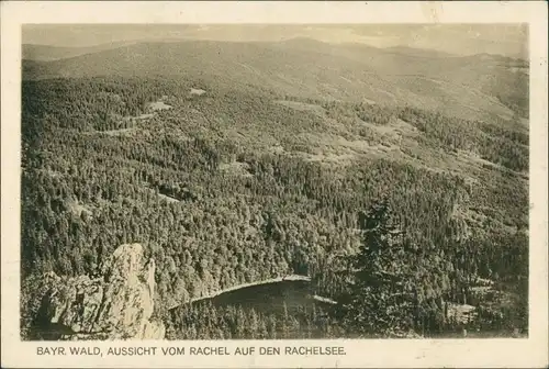 Sankt Oswald-Riedlhütte Aussicht vom Rachel auf den Rachelsee (Bayr. Wald) 1923