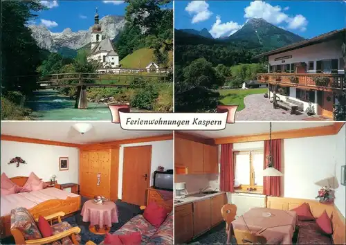 Ansichtskarte Ramsau bei Berchtesgaden Kirche, Pension - Innenansicht 1999