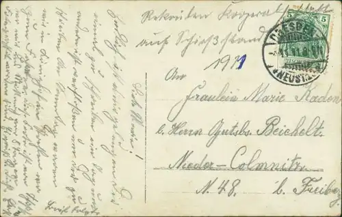 Soldatengruppe  Gewehre 1911 Privatfoto Stempel: Dresden Neustadt