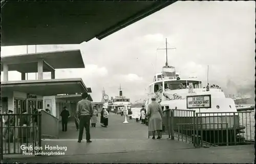 Ansichtskarte St. Pauli-Hamburg Landungsbrücke 1959 