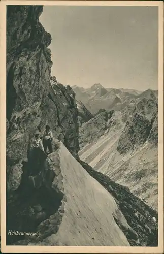 Oberstdorf (Allgäu) Heilbronner Törl, Heilbronner Weg,  Schneebrett 1932
