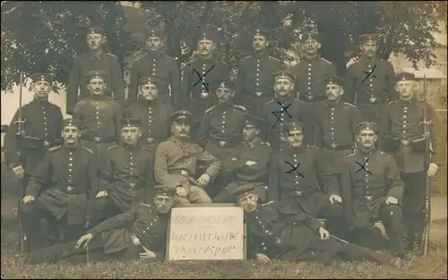 Theresienstadt Terezín Soldaten: Gruppenbilder/Soldatengruppe 1916 Privatfoto 