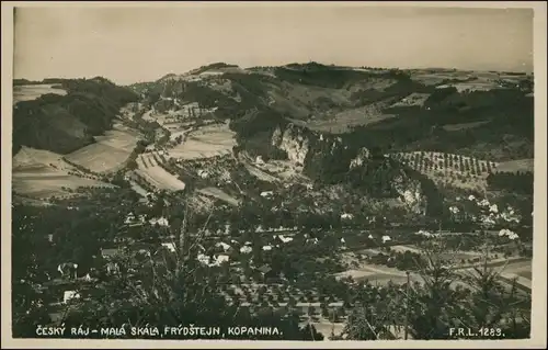 Postcard Kleinskal Malá Skála Blick auf die Stadt 1928 
