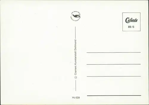 Ansichtskarte .Niedersachsen Der schöne Harz - Karte mit den Städten 1989