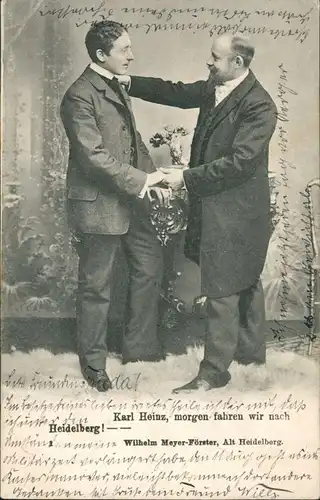 Ansichtskarte  Karl Heinz, morgen fahren wir nach Heidelberg! 1903