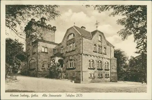 Ansichtskarte Gotha Kleiner Seeberg, Alte Sternwarte 1938 