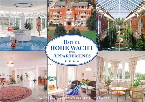 Hohwacht Hotel Hohe Wacht und Appartemets  Innenansicht mit Pool 1990