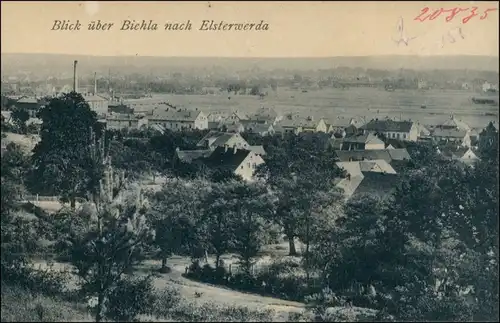 Biehla-Elsterwerda Wikow Blick über Biehla nach Elsterwerda 1918