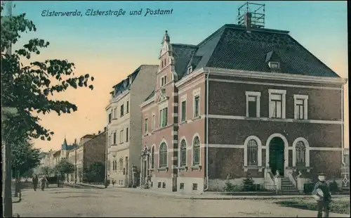 Ansichtskarte Elsterwerda Wikow Elsterstraße - coloriert 1913