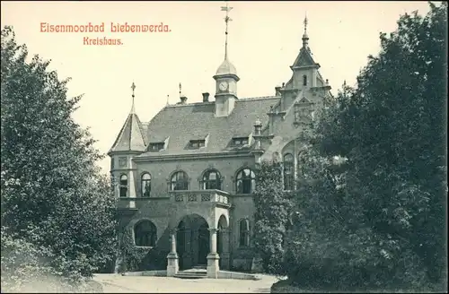Ansichtskarte Bad Liebenwerda Eisenmoorbad, Kreishaus 1912
