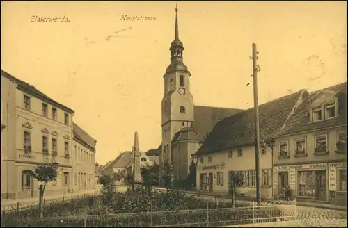Ansichtskarte Elsterwerda Wikow Hauptstraße 1918 