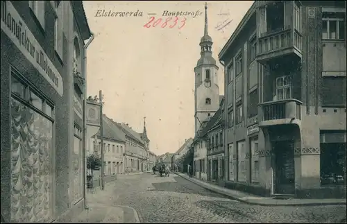 Ansichtskarte Elsterwerda Wikow Hauptstraße - Manufactur 1915