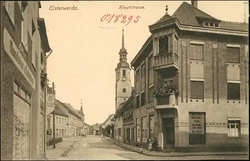 Ansichtskarte Elsterwerda Wikow Manufaktur, Geschäft - Hauptstraße 1918