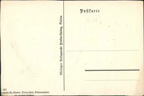 Ansichtskarte  Liedkarten - Friesenleed 1928