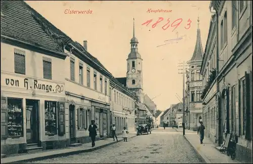 Ansichtskarte Elsterwerda Wikow Hauptstraße - Runge 1913