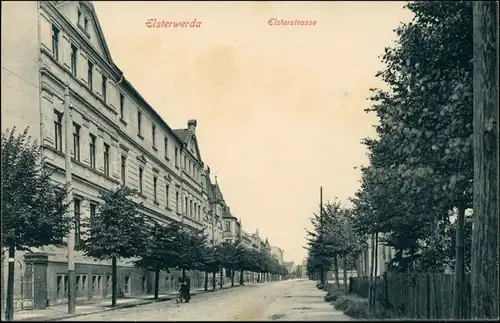 Ansichtskarte Elsterwerda Wikow Elsterstraße 1913 b