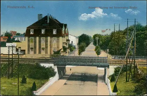 Ansichtskarte Finsterwalde Grabin Sonnewalder Straße 1914 