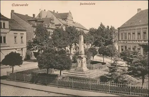 Ansichtskarte Elsterwerda Wikow Denkmalplatz 1913 b