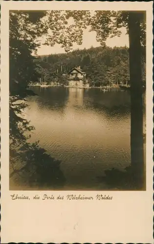 Ansichtskarte Ebnisee-Welzheim Blick auf den See und dem Hotel 1932