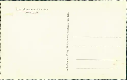 Ansichtskarte Heilsbronn Münster - Innenansicht 1932