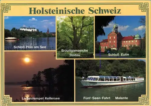 Plön Holsteinische Schweiz - Schloß Plön am See, Bräutigamseiche Dodau    1985